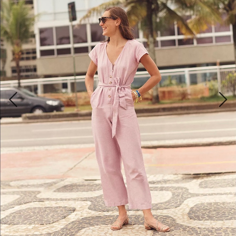 NWT Madewell Linen-Cotton Jumpsuit